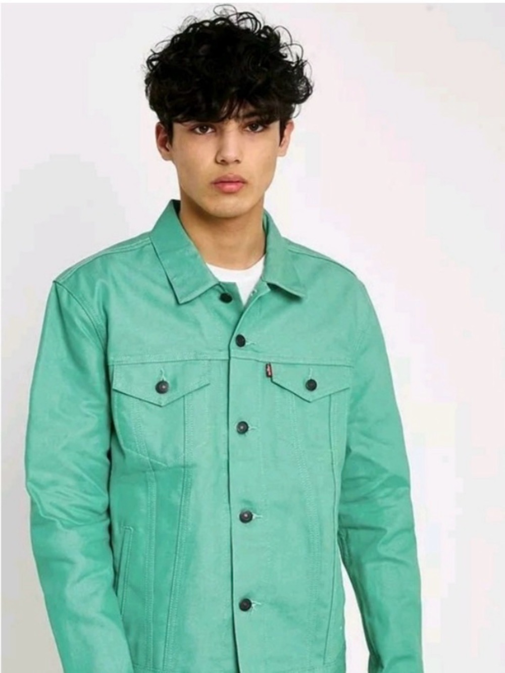 Levi's Mint Green Raw Denim Jacket